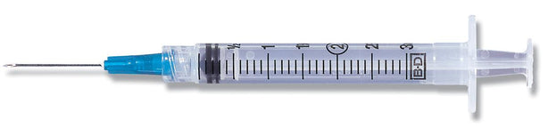 BD BD Luer-Lok Syringes w/Attached Needle 309587 800 Each - MDL-B-D309587