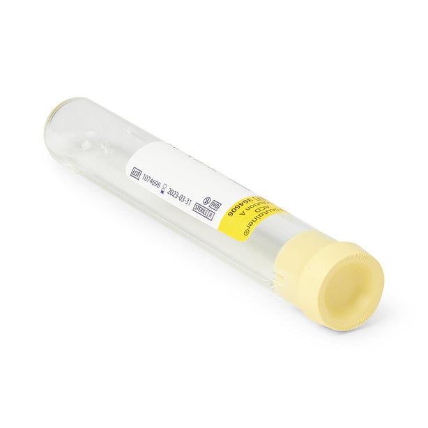 BD Vacutainer Whole Blood Collection Tubes with Anticoagulant, Solution A, Glass, Yellow Closure, 8.5 mL - 364606 - 1 Each