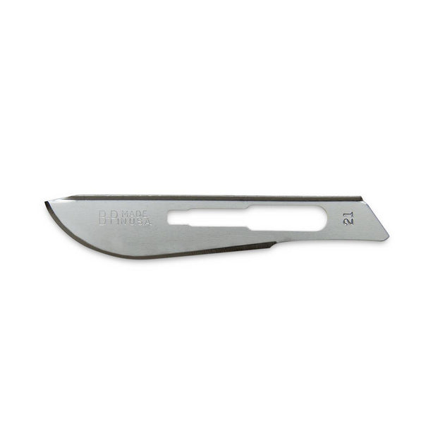 Aspen Surgical with Design Bard-Parker Carbon Steel Rib-Back Blade, Sterile, #21 - 371121 - 150 Each
