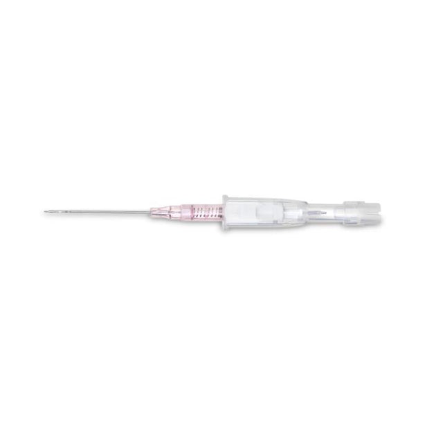 BD Cathena Safety IV Catheter with Multiguard Technology, without Wings, Pink, 20G x 1.25", 60 mL / min Gravity Flow Rate - 386863 - 50 Each