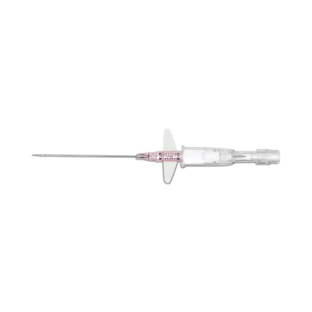 BD Cathena Safety IV Catheter with Multiguard Technology and Wings, Pink, 20G x 2", 52 mL / min Gravity Flow Rate - 386885 - 120 Each