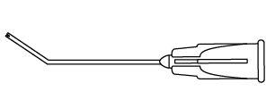 Beaver Visitec Ophthalmic 585040 19G x 1" Bishop Harmon Irrigating Cannula, 40 Degrees, 8 mm from End - MDL-B-D585040 - 10 Each