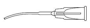 Beaver Visitec Ophthalmic 585176 19G x 1" Sub-Tenon's Anesthesia Cannula, Curved to Radius of 30 mm, Flattened to .65 mm - MDL-B-D585176 - 10 Each