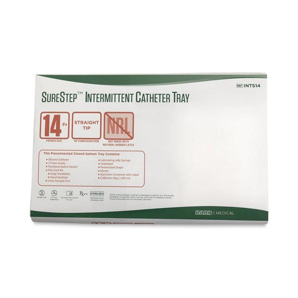 BD SureStep Silicone Intermittent Catheter Drainage Trays INTS14 - 20.0 Each