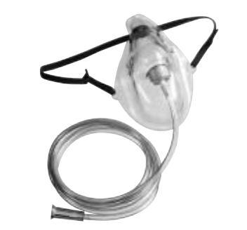 Allied Simple Pediatric Oxygen Mask with 7' Tubing - 64092 - 50 Each