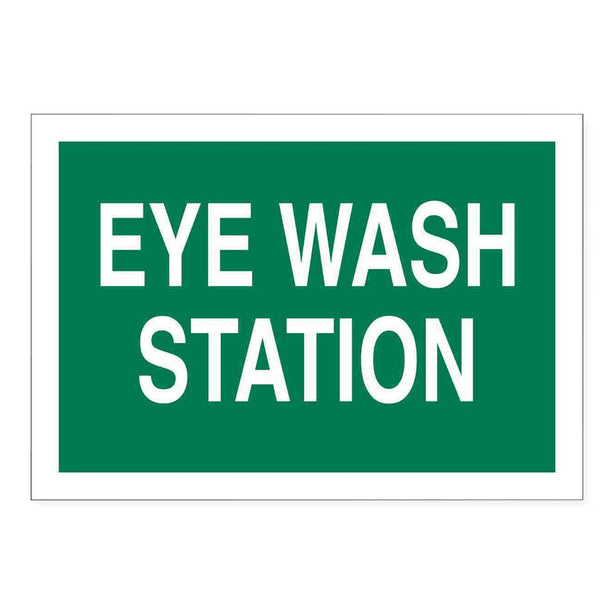 Brady Worldwide Eye Wash Station Sign 85354 1.0 Each-MDL-B-W85354
