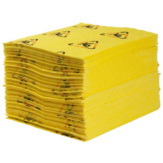 BRIGHTSORB High-Visibility Chemical Absorbent Pads - CH200 - 200 Each - MDL-B-WCH200