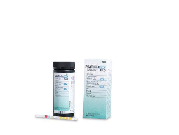 Multistix Pro 10 LS Reagent Strip, Clinitek Urine - 1554 - 100 Each