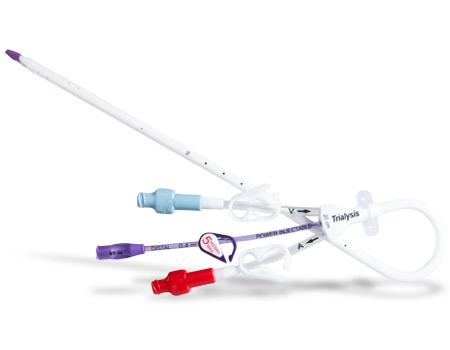 Cr Bard Power-Trialysis Short-Term Triple-Lumen Dialysis Catheter Kit, Curved Extension Leg, 13 Fr x 15 cm - 5613150 - 5 Each