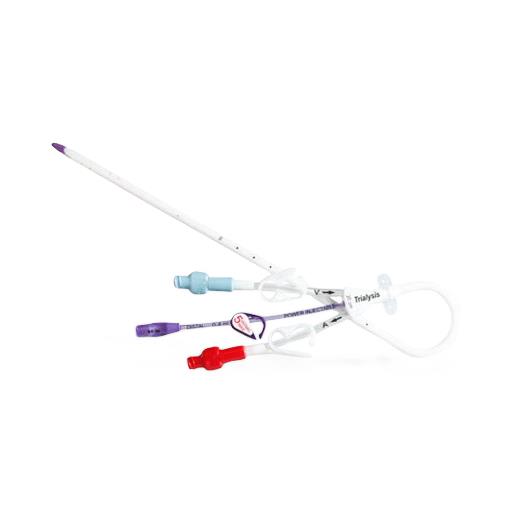 C.R. Bard Power-Trialysis Short-Term Triple-Lumen Dialysis Catheter Tray, Curved Extension Leg, 13 Fr x 15 cm - 5615150 - 5 Each