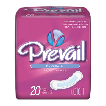 First Quality Bladder Control Prevail Incontinence Liner Pad, Moderate Absorbency, Regular L, 9.75", 20 per Pack - BC012Z