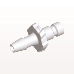 Bayonet Male Connector, White, 100/Bag - Fits 1/8 inch ID Tubing (0.125 inch, 3.18 mm) - BC430
