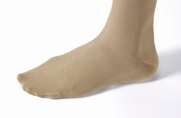 Bsn Medical Knee High Knee-High Ribbed Compression Socks, 30 mmHg to 40 mmHg, Closed Toe, Khaki, Size XL (Ankle: 11.5" to 13"; Calf: 13-3/8" to 19-5/8") - 115103