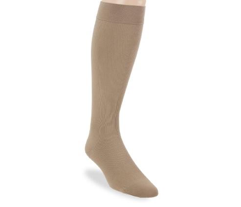 Bsn Medical for Men Knee High JOBST forMen Ribbed Knee-High Stocking, Closed Toe, Khaki, Size L - BDF115122