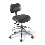 Biofit Engineered Eton Lab Chair with Foot Ring, Medium Seat, Casters, Black - ETW-M-RCT-AFP-06-P28540 - 1 Each