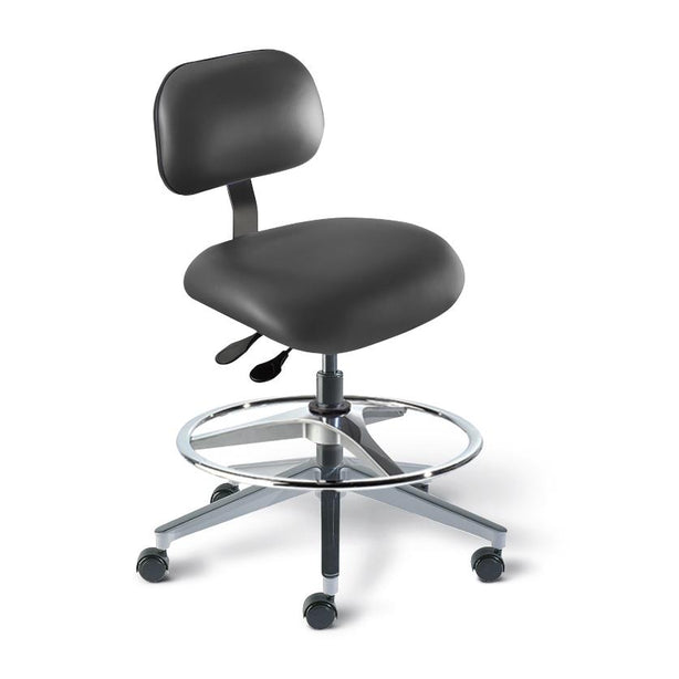 Biofit Engineered Eton Lab Chair with Foot Ring, Medium Seat, Casters, Black - ETW-M-RCT-AFP-06-P28540 - 1 Each