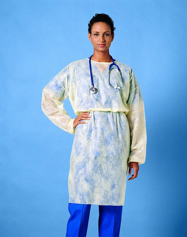 BUSSE HOSP Disposable Full-Back Poly-Coated PE Protective Gowns 202 50 Each - MDL-BHD202