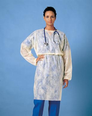 BUSSE HOSP Disposable Full-Back Poly-Coated PE Protective Gowns 203 50 Each - MDL-BHD203