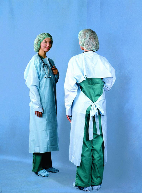 BUSSE HOSP Disposable PE Protective Gowns with Thumb Loops 235 75 Each - MDL-BHD235