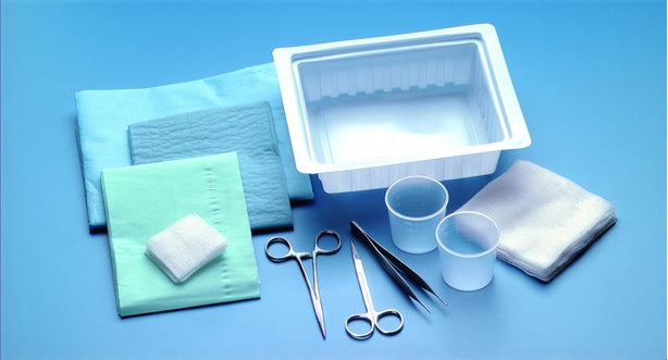 BUSSE HOSP Sterile Suturing Tray with Needle Holder and Adson Forceps 747 1 Each-MDL-BHD747H