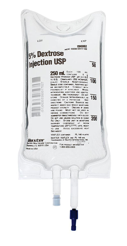 Baxter Healthcare 5% Dextrose Injections, USP 2B0062Q - 1.0 Bag