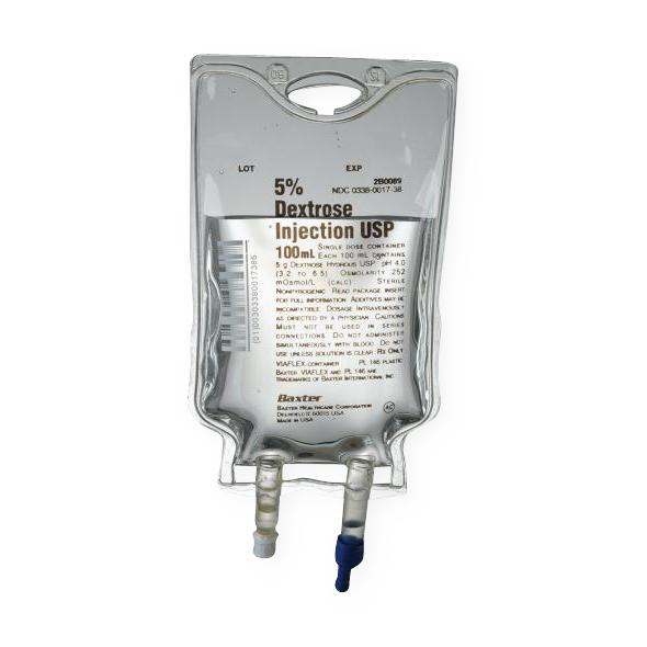 Baxter Healthcare 5% Dextrose Injections, USP 2B0089 - 96.0 Bag