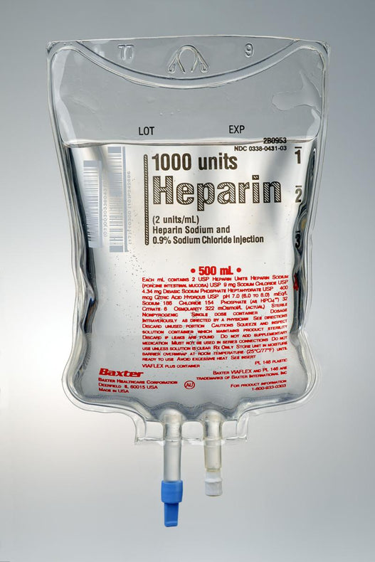 BAXTER HEALTHCARE Heparin Sodium Solutions 2B0944 12 Bag-MDL-BHL2B0944CS