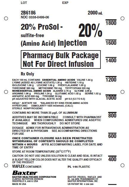 BAXTER HEALTHCARE CLINIMIX 5/20 Sulfite-Free Solution 2B6186 6 Bag - MDL-BHL2B6186