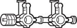 2-Gang 4-Way Large-Bore Stopcock - 2C6217 - 50 Each - MDL-BHL2C6217