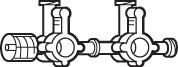 2-Gang 4-Way Large-Bore Stopcock - 2C6217 - 50 Each - MDL-BHL2C6217
