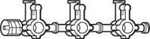 Baxter Healthcare Three Gang 4-way Large-Bore Stopcock Manifold 2C6218 - 50.0 Set - MDL-BHL2C6218