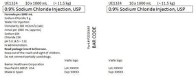 Baxter Healthcare Sodium Chloride 0.9% Injection Solution, USP UE1324D - 1.0 Each