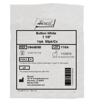 Bioseal Bioseal White Buttons 19449/50 50.0 Each-MDL-BIE1944950