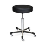Blickman Ind Adjusted 5-Leg Spindle Exam Stool with Aluminum Base, Black - 1021113025 - 1 Each