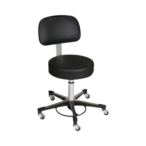 Blickman Health Ind Inc Foot-Operated Exam Stools 1041206025 - 1.0 Each - MDL-BLK1206BLK