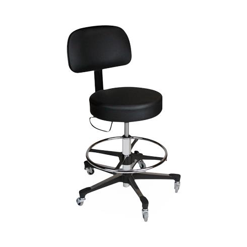 Blickman Health Ind Inc Pneumatic Exam Stools with Aluminum Base 1041210225 - 1.0 Each - MDL-BLK1210BBLK