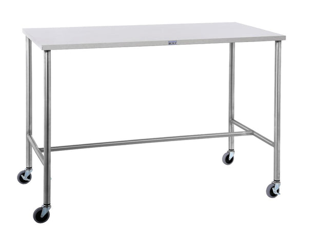 Blickman Ind Sawyer H-Brace Instrument Table, 48" W x 20" D x 34" H - BLK7844SS