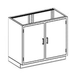 Blickman Ind Double Base Compartment Cabinet with 2 Doors, 35-3/4" H x 22" D x 35" W - DA35HS - 1 Each
