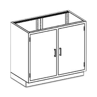Blickman Ind Double Base Compartment Cabinet with 2 Doors, 35-3/4" H x 22" D x 35" W - DA35HS - 1 Each