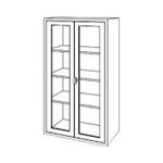 Stainless Steel Cabinets with Double Doors - ES35 - 1 Each - MDL-BLKES35