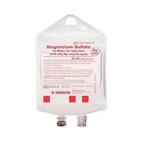 B BRAUN MEDICAL INC. Magnesium Sulfate IV Solution for Injection D4205-52 24 Each - MDL-BMGD420552