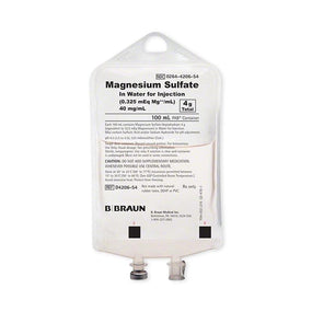 B BRAUN MEDICAL INC. Magnesium Sulfate IV Solution for Injection D4206-54 24 Each - MDL-BMGD420654