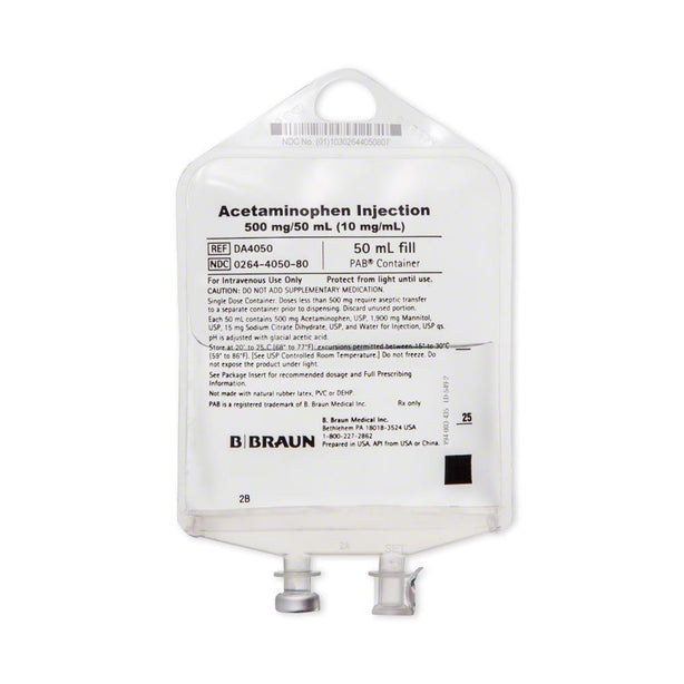 B Braun Medical Inc. B Braun Acetaminophen Injection Bag DA4050 - 24.0 Each