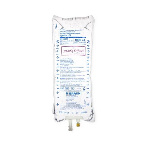 B BRAUN MEDICAL INC. B. Braun Potassium Chloride Injections L6340 12 Each - MDL-BMGL6340