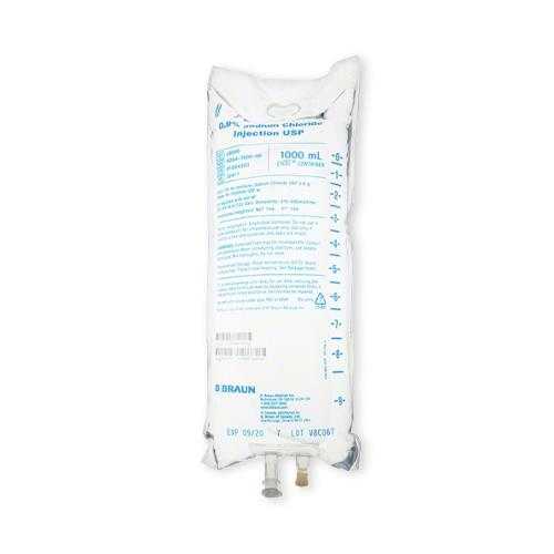 B Braun Medical Inc. Sodium Chloride Injection Solutions USP L8000 - 12.0 Each - MDL-BMGL8000