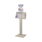Bowman Cover Your Cough Compliance Kit with Floor Stand and Vertical Sign Holder, Holds 1 Bottle of Hand Sanitizer, 2 Boxes of Masks, and 1 - 2 Boxes of Facial Tissues - BD111-0012 - 1 Each