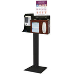 Bowman Cover Your Cough Compliance Kit with Locking Dispensing Unit Mounting Area, Floor Stand, and Horizontal Sign Holder, Holds 2 Boxes of Masks and 1 - 2 Boxes of Facial Tissues - BD116-0033 - 1 Each