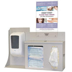 Bowman Cover Your Cough Compliance Kit with Locking Dispensing Unit Mounting Area, Hinged Locking Lid, and Vertical Sign Holder, Holds 2 Boxes of Masks and 1 -2 Boxes of Facial Tissues - BD205-0012 - 1 Each
