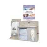 Bowman Cover Your Cough Compliance Kit with Locking Dispensing Unit Mounting Area, Hinged Locking Lid, and Vertical Sign Holder, Holds 2 Boxes of Masks and 1 - 2 Boxes of Facial Tissues - BD215-0012 - 1 Each