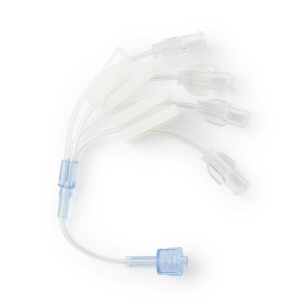 ICU MEDICAL Small Bore IV Extension Set, Quadfuse, 4 Clamps, Luer Lock, 6" - B1461 - 50 Each